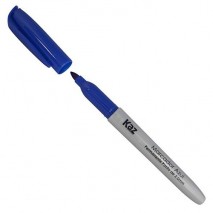 Marcador Caneta Permanente Kaz 2.0mm Ponta Média Azul C/1un