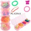 KIT ACESSORIOS PARA CABELO ELASTICO / RABICO + MINI PIRANHA 120 PECAS NO ESTOJO URSO