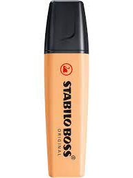 Marca Texto Stabilo Boss Pastel Laranja Palha 70/125