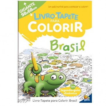 LIVRO TAPETE PARA COLORIR BRASIL 98X68 TODO LIVRO