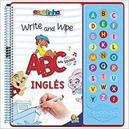 Livro - Escolinha Escute e Aprenda! Escreva e Apague - ABC com Sons - Inglês