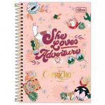 Caderno Capricho - She Loves Adventure - 1 matéria - 80 folhas - Tilibra