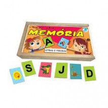 Brinquedo educativo 4 anos - Jogo da Memória Letras e Figuras