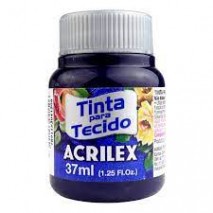 TINTA ACRILEX PARA TECIDO FOSCA 544 AZUL MARINHO 37 ML