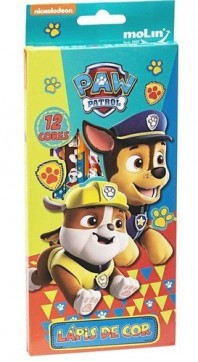 lápis de cor paw patrol 12 cores