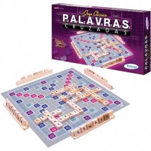 Jogo Tabuleiro Palavras Cruzadas 120 Peças De Madeira - Xalingo