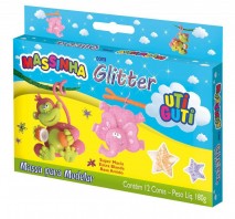 Massinha De Modelar UTI Guti Com Glitter 12 Cores - Canson