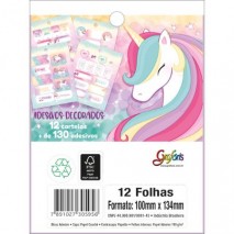 Acessorio Para Planners Blink Bloco Adesivos 12 Folhas - Pacote com 5, Tilibra, 30.595, Multicor