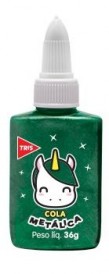 Cola Colorida Metalica Tris Verde 36grs