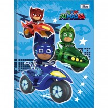 Caderno Tilibra Brochurão Universitário A4 PJ Masks 80 Folhas Azul Escuro ms2