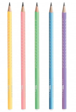 Lápis Preto Tris HB Trio Pastel Triangular
