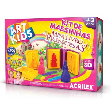 Massa de Modelar Acrilex Mini Livro Princesas