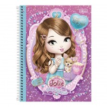 Caderno Espiral Capa Dura Universitário 16 Matérias 320 folhas Jolie Elisa Tilibra-