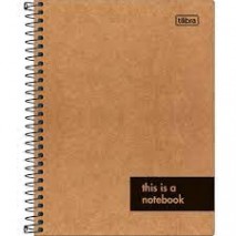 Caderno colegial Capa Dura KRAFTWORK 80 folhas 1 matéria