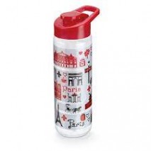 Garrafa Squeeze Londres Paris Plástica Plasduran 700ML