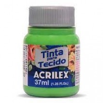 TINTA ACRILEX PARA TECIDO FOSCA 544 VERDE FOLHA 37 ML