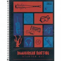 CADERNO ESPIRAL CAPA DURA UNIVERSITÁRIO 1 MATÉRIA STRANGER THINGS 80 FOLHAS