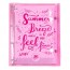 Caderno Fichário Breeze Com Botão Rosa Com 192 Folhas Dac