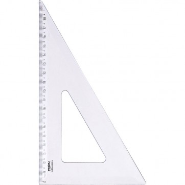 Esquadro 21x60 plástico cristal New Line Waleu