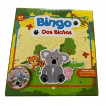 Bingo dos Bichos Brinquedo Educativo Bate Bumbo